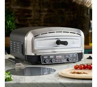 Cooks Professional Electric Pizza Maker Oven 2200W with Dual Heating Control for Indoor & Outdoor Use in Silver Cooks Professional Silver