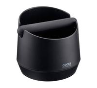 Cooks Professional Espresso Knock Box - Coffee Grounds Bin With Non-Slip Base & Removable Silicone Coated Barista Bar - Large