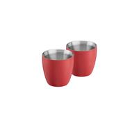 Cooks Professional Insulated Espresso Cups | Pack of 2 | Red