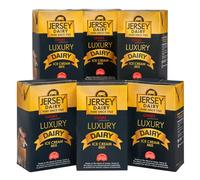 Cooks Professional Jersey Luxury Ice Cream Mix - Soft Serve Creamy Vanilla Taste Icecream Mixture - 6 X 1L