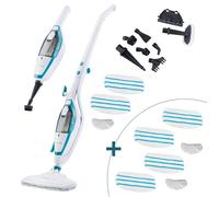 Cooks Professional Multifunctional Steam Mop Cleaner with 6pc Spare Mop Pad Set in White Cooks Professional White