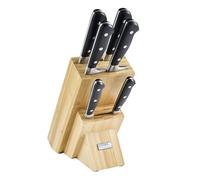 Cooks Professional Precision 6 Piece Knife Set | with Bamboo Knife Block | Steel | Chef | Home Kitchen