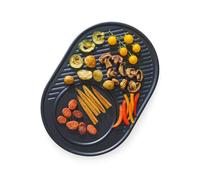 Cooks Professional Replacement Metal Plate for 8 Person Electric Raclette Grill - Spare Part - Durable Iron Construction with Non-Stick Surface - Dishwasher Safe