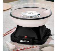 Cooks Professional Retro Edition Candy Floss Maker with Sticks | Carnival Funfair Style Cotton Candy Sweet Machine with Efficient Halogen Heating, Splash Guard & One Button Operation | Black