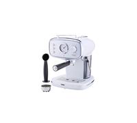 Cooks Professional Retro Espresso Machine | White / Silver