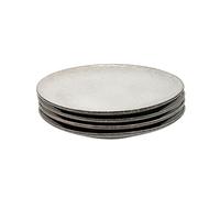Cooks Professional Set of 4 Nordic Side Plates with Reactive Glaze | 20cm Modern Stylish Ceramic Stoneware Plates | Microwave, Dishwasher, Oven & Freezer Safe Dinnerware | Grey