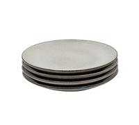 Cooks Professional Set of 4 Nordic Dinner Plates with Reactive Glaze | 26cm Large Modern Stylish Ceramic Stoneware Plates | Microwave, Dishwasher, Oven & Freezer Safe Dinnerware | Grey