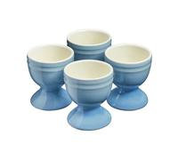 Cooks Professional Set of 4 Colourful Egg Cups, Ceramic Stoneware | Blue | 4 Piece Egg Holders, Durable & Chip Resistant, Graduated Colour Design, Dishwasher & Microwave Safe, Breakfast Dinnerware