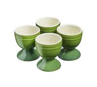 Cooks Professional Set of 4 Colourful Egg Cups, Ceramic Stoneware | Green | 4 Piece Egg Holders, Durable & Chip Resistant, Graduated Colour Design, Dishwasher & Microwave Safe, Breakfast Dinnerware