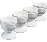 Cooks Professional 4-Piece White Stoneware Egg Cup Set - 4 x 40ml Capacity
