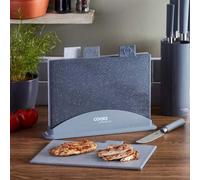 4 Piece Granite Effect Chopping Board Set - Grey