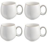 Cooks Professional Set of 4 Mugs Nordic Stoneware Mugs 490ml with Reactive Glaze Finish | X-Large Modern Stylish Ceramic Tea, Coffee, Hot Chocolate Drink Cups | Dishwasher & Microwave Safe | White
