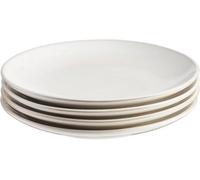 Cooks Professional Set Of 4 Nordic Side Plates With Reactive Glaze - 20Cm Modern Ceramic Stoneware Plates - White