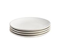 Cooks Professional Set of 4 Nordic Side Plates with Reactive Glaze | 20cm Modern Stylish Ceramic Stoneware Plates | Microwave, Dishwasher, Oven & Freezer Safe Dinnerware | White