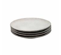 Cooks Professional Set of 4 Nordic Dinner Plates with Reactive Glaze | 26cm Large Modern Stylish Ceramic Stoneware Plates | Microwave, Dishwasher, Oven & Freezer Safe Dinnerware | Grey