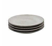 Cooks Professional Set of 4 Nordic Side Plates with Reactive Glaze | 20cm Modern Stylish Ceramic Stoneware Plates | Microwave, Dishwasher, Oven & Freezer Safe Dinnerware | Grey