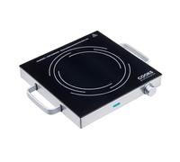 Cooks Professional Single Electric Ceramic Hob 2000W | Plug In Portable Hot Plate Powerful Countertop Stove with Non-Slip Feet, Side Handles & Knob Control | 17.5cm Diameter