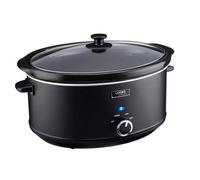 Cooks Professional Slow Cooker 3.5L With Analogue Control, Glass Lid & Removable Ceramic Bowl - One Pot Cooking Machine - Black