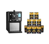 Cooks Professional Soft Serve Ice Cream Maker 1.5L & 12 x 1L Jersey Mix | Self-Cooling Compressor, Auto Cleaning, Digital Display, Perfect for Sundaes & Desserts | Includes 12 x 1L Luxury Jersey Mix