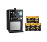 Cooks Professional Soft Serve Ice Cream Maker 1.5L & 6 x 1L Jersey Mix | Self-Cooling Compressor, Auto Cleaning, Digital Display, Perfect for Sundaes & Desserts | Includes 6 x 1L Luxury Jersey Mix