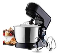 Cooks Professional Stand Mixer 1000W with 8 Speeds & 4.5L Mixing Bowl | Pulse Function, Splash Guard, Whisk, Beater & Dough Hook, Electric Kitchen Mixer for Cakes, Bread, Baking | Black