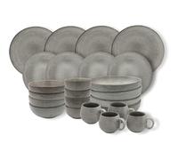 Cooks Professional Stoneware Dinner Set Nordic Kitchen Crockery Plate Bowl Mug Dishes 20 Piece Grey