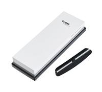 Cooks Professional Whetstone Knife Sharpener with Non-Slip Stand & Angle Guide | Dual Design with Coarse (600) and Fine (2000) Grit Levels | Kitchen Sharpening Tool for Knives & Scissors