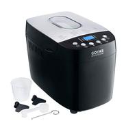 Cooks Professional Digital Bread Maker | 15 Programmes, 8 Custom Presets, Delay Timer & Keep Warm Function & Accessory Kit | Kitchen Countertop Breadmaker Machine for Home Baking | Black & Silver