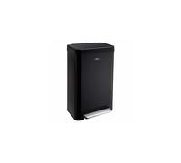 Kitchen Rubbish Waste Bin Recycling Wide Single Pedal 65L Black Cooks Professional Black One Size