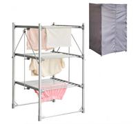 Cooks Professional Zennox 3 Tier Folding Heated Clothes Dryer With Digital Timer, 3 Heat Settings & Cover