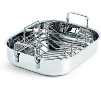 Cooks Standard 16-Inch by 13-Inch Stainless Steel Roaster with Rack, Rectangular