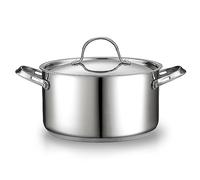 Cooks Standard 18/10 Stainless Steel Stockpot 6-Quart, Classic Deep Cooking Pot Canning Cookware Dutch Oven Casserole with Stainless Steel Lid, Silver