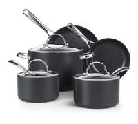 Cooks Standard 8-Piece Nonstick Hard Anodized Cookware Set, Pots and Pans Set Includes Saucepans, Stockpot, Frying Pans, Lids, Black