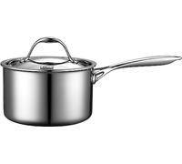 Cooks Standard NC-00218 3-Quart Multi-Ply Clad Stainless Steel Saucepan with Lid, Silver