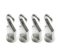 Cooks Standard Pot Rack Solid Cast Pan Hooks (Set of 4), Metal, Silver