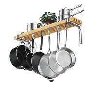 Cooks Standard Wall Mounted Wooden Pot Rack, 36 by 8-Inch