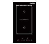 Cooksir Induction Hob 2 Zones 30 cm Installation Frame Induction Hob Double Self-sufficient Individual Touch Control Black Flex Zone 3500 W 16 A Socket