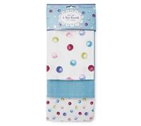Cooksmart 3 Pack 100% Cotton Kitchen Bar Dinning Tea Towels / Dishcloths Drying