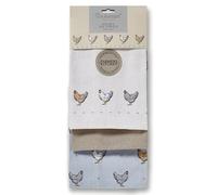 Cooksmart 3 Pack 100% Cotton Kitchen Tea Towels│45cm x 65cm│Farmers Kitchen