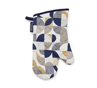 Cooksmart Bauhaus Geo Heat Resistant Gauntlet Oven Gloves | British designed, quilted padding, secure grip, comfortable fit, durable build