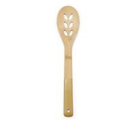 Cooksmart British Designed Bamboo Wooden Spoon with Cut Out | Wooden Cooking Spoons Made from Bamboo | Bauhaus Geo Bamboo Spoons for Everyday Cooking