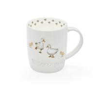 Cooksmart British Designed Barrel Coffee Mug | Ceramic Coffee Mugs for Home or Work | Large Mugs for Hot Drinks | Tea and Coffee Cups - Ducks