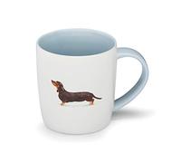 Cooksmart British Designed Barrel Coffee Mug | Ceramic Coffee Mugs for Home or Work | Large Mugs for Hot Drinks | Tea and Coffee Cups - Sausage Dog