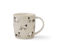 Cooksmart British Designed Barrel Coffee Mug | Ceramic Coffee Mugs for Home or Work | Large Mugs for Hot Drinks | Tea and Coffee Cups - Highland Sheep