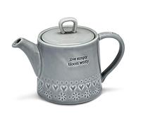 Cooksmart British Designed Ceramic Tea Pot | Large Teapot For Serving Hot Drinks | Tea Pots For All Family Sizes - Purity
