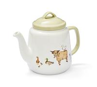 Cooksmart British Designed Ceramic Tea Pot | Large Teapot for Serving Hot Drinks | Tea Pots for All Family Sizes - Buttercup Farm