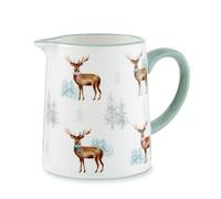 Cooksmart British Designed Christmas 1 Pint Milk Jug | Ceramic Milk Jug for All Type of Kitchens | Traditional Ceramic Jug for Milk or Cream - Christmas Stag
