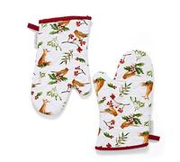Cooksmart British Designed Christmas Gauntlet Oven Gloves | Festive oven Gloves For All Type of Kitchens | Oven Mitts For Men & Women - A Winters Tale