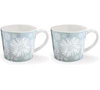 Cooksmart British Designed Conical Coffee Mug | Ceramic Coffee Mugs for Home or Work | Large Mugs for Hot Drinks | Tea and Coffee Cups - Homstead (Pack of 2)