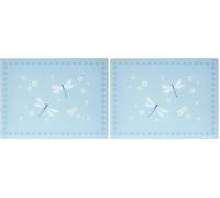 Cooksmart British Designed Glass Worktop Saver | Glass Worktop Savers for Kitchen with Lovely Designs | Kitchen Worktop Protector for All Type of Kitchens - English Meadow (Pack of 2)